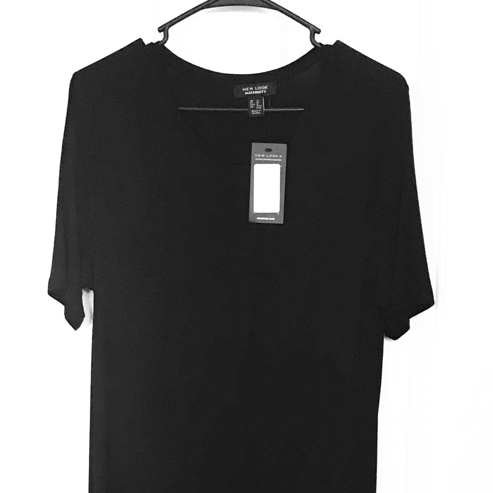 Black Maxi Maternity T-Shirt Dress